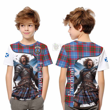 Congilton Crest Tartan Kid T-Shirt Inspired by the Freedom of Scottish Warrior