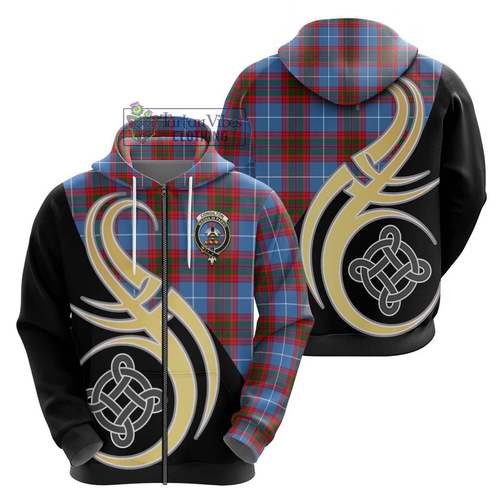 Congilton Tartan Hoodie with Family Crest and Celtic Symbol Style - Tartan Vibes Clothing