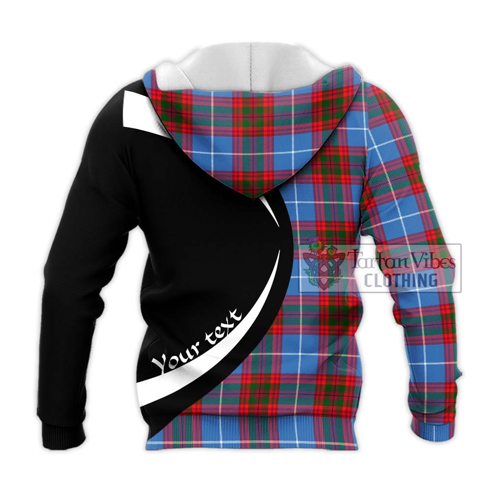 Congilton Tartan Knitted Hoodie with Family Crest Circle Style - Tartan Vibes Clothing