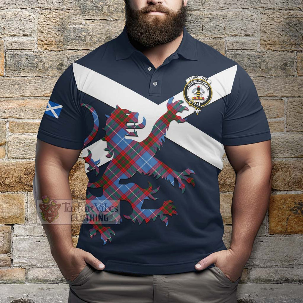 Tartan Vibes Clothing Congilton Tartan Lion Rampant Polo Shirt – Proudly Display Your Heritage with Alba Gu Brath and Clan Name