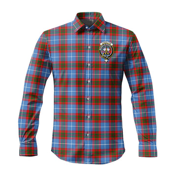 Congilton Tartan Long Sleeve Button Up Shirt with Family Crest