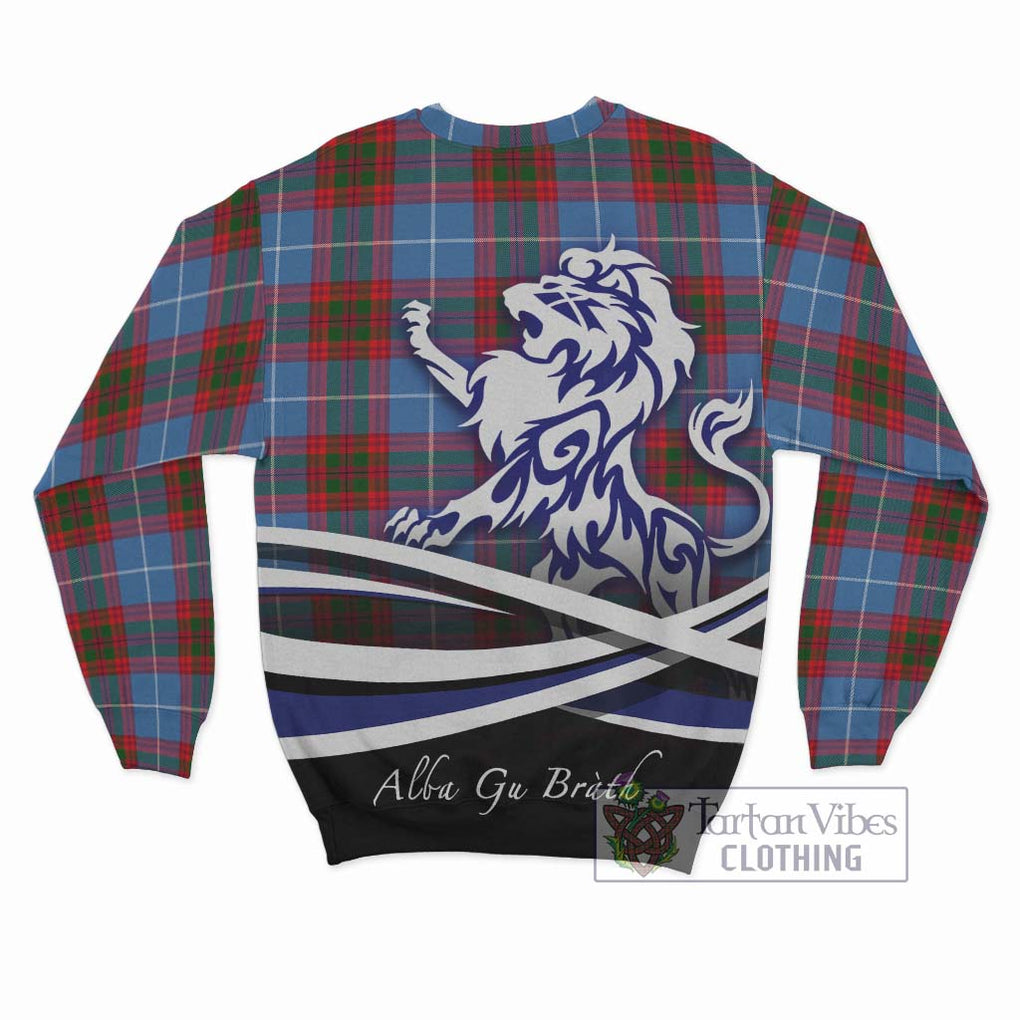 Congilton Tartan Sweatshirt with Alba Gu Brath Regal Lion Emblem - Tartanvibesclothing Shop