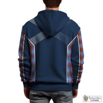 Congilton Tartan Hoodie with Family Crest and Lion Rampant Vibes Sport Style