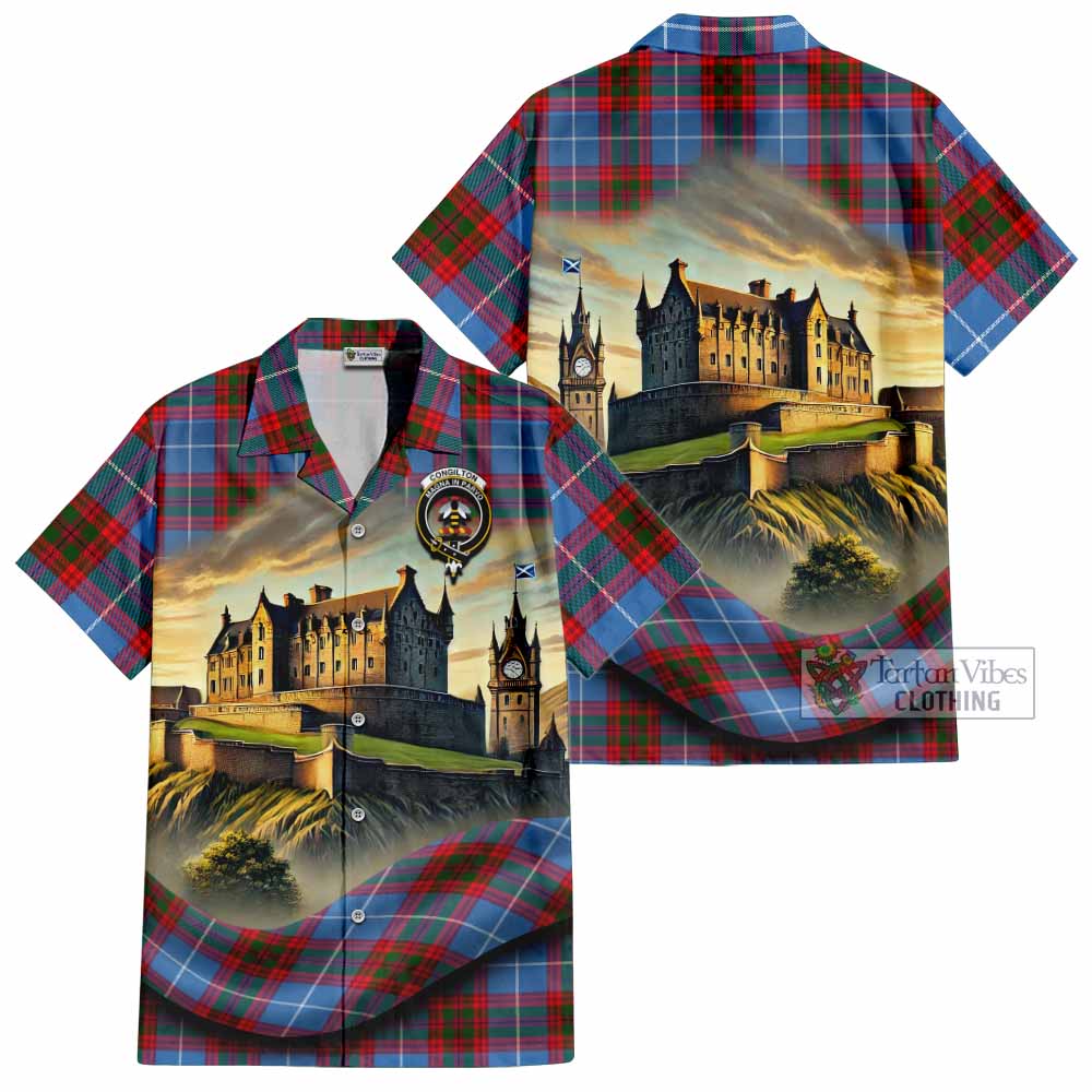 Congilton Tartan Family Crest Hawaiian Shirt with Scottish Ancient Castle Style - Tartan Vibes Clothing