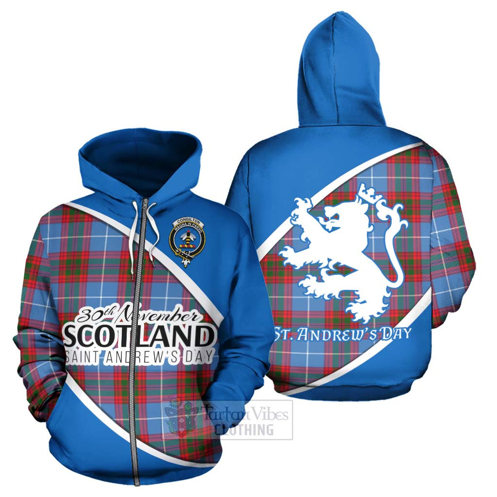 Tartan Vibes Clothing Congilton Family Crest Tartan Hoodie Celebrate Saint Andrew's Day in Style