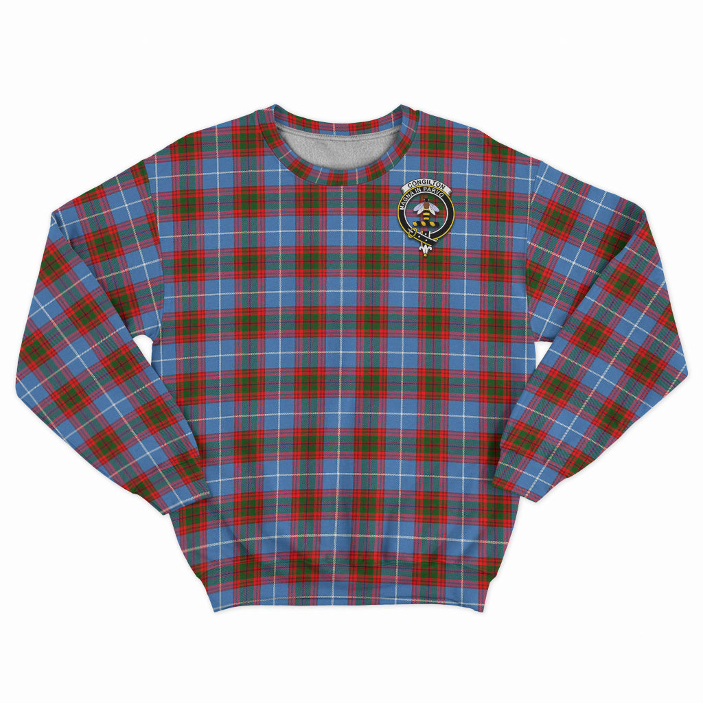 Congilton Tartan Sweatshirt with Family Crest - Tartan Vibes Clothing