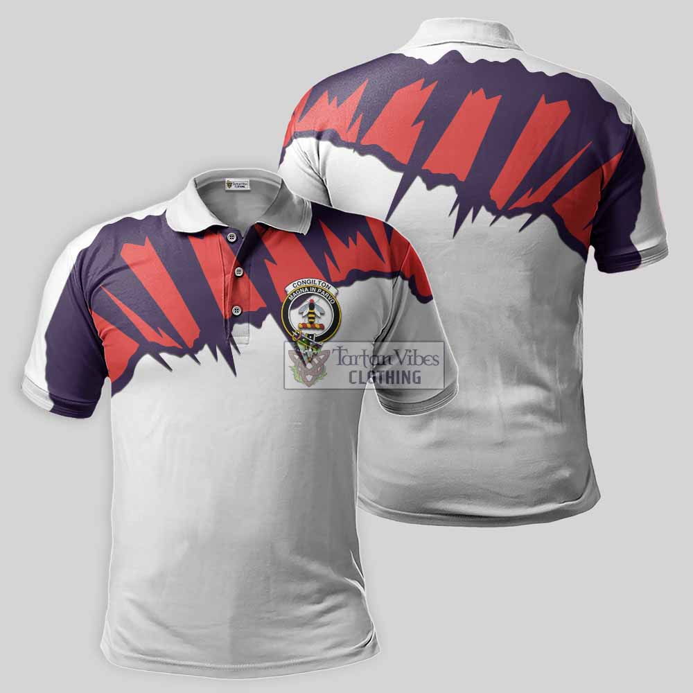 Congilton Clan Crest Polo Shirt with Retro Sport Style - 2D-tartanvibesclothing