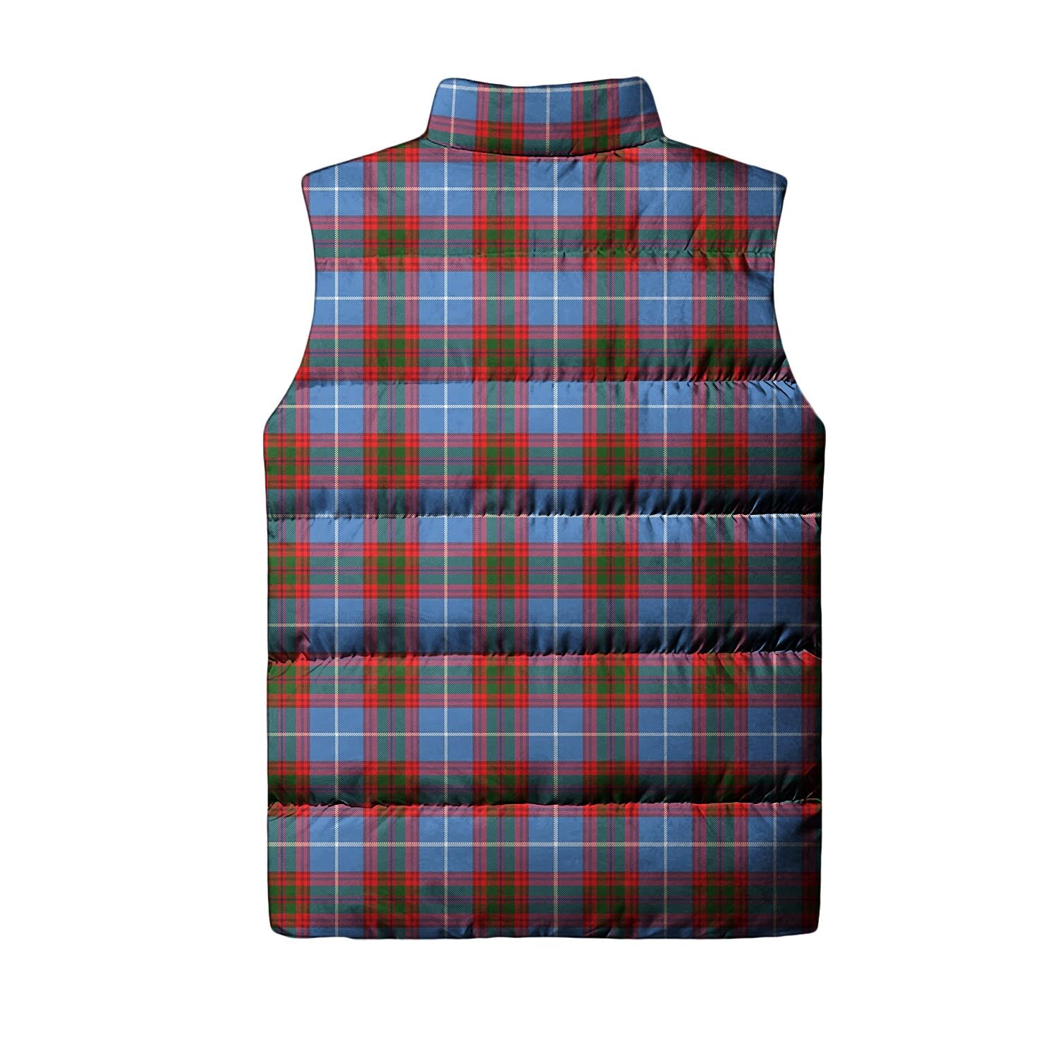 Congilton Tartan Sleeveless Puffer Jacket with Family Crest - Tartanvibesclothing