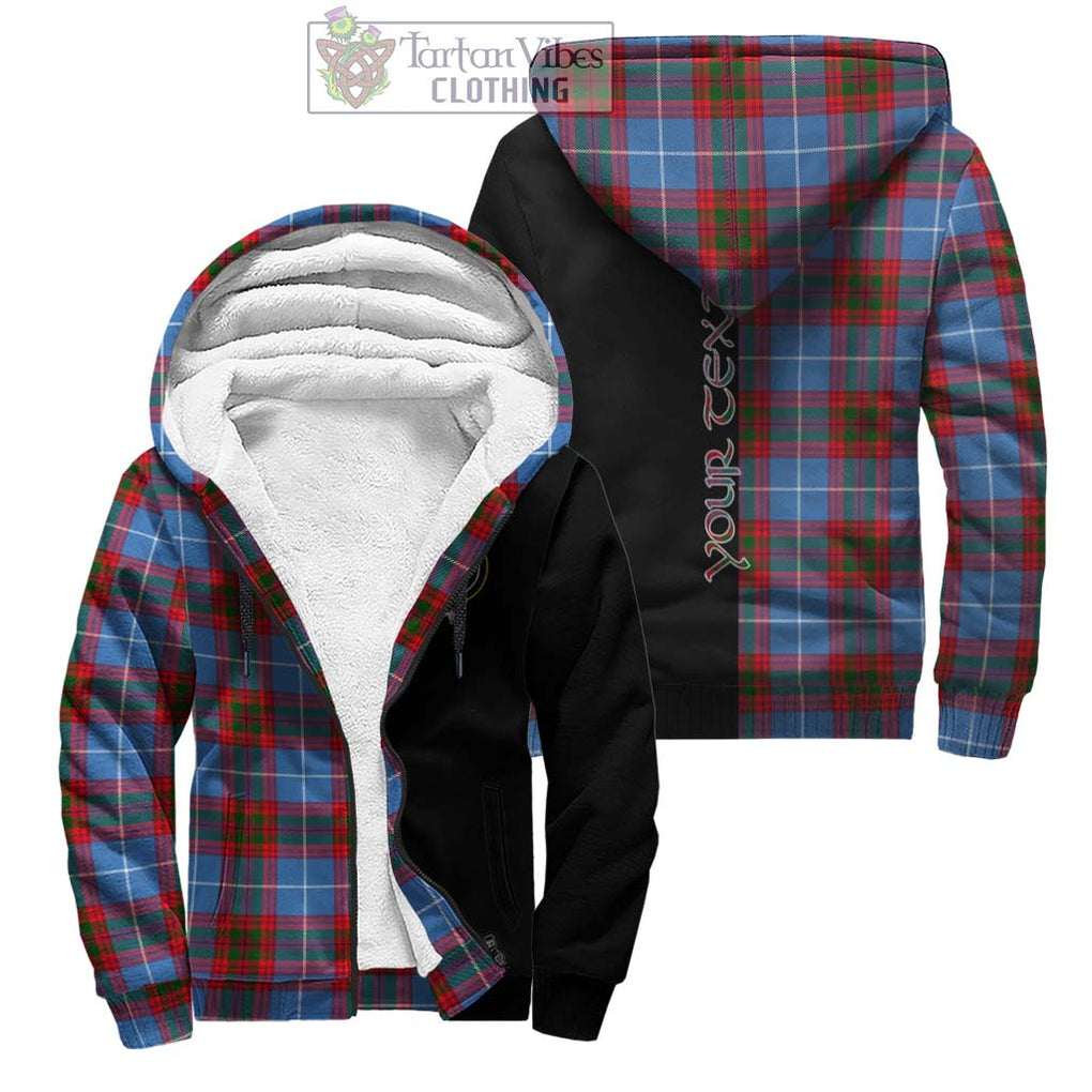 Congilton Tartan Sherpa Hoodie with Family Crest and Half Of Me Style Unisex - Tartanvibesclothing Shop