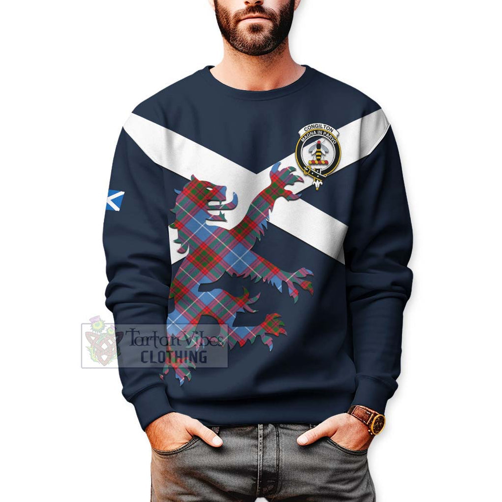 Tartan Vibes Clothing Congilton Tartan Lion Rampant Sweatshirt – Proudly Display Your Heritage with Alba Gu Brath and Clan Name