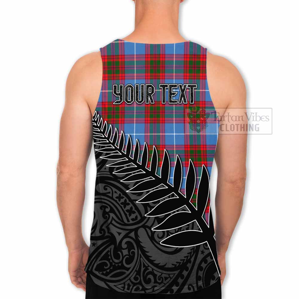 Tartan Vibes Clothing Congilton Crest Tartan Men's Tank Top with New Zealand Silver Fern Half Style