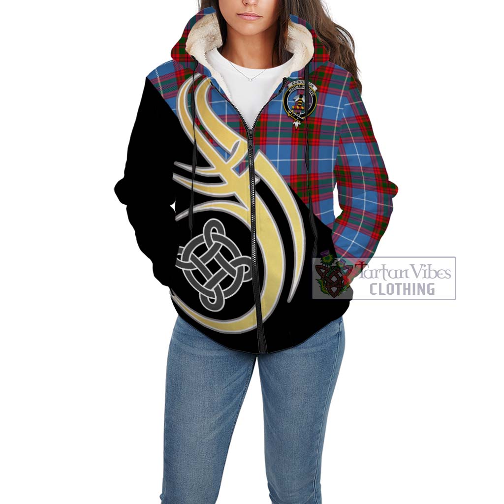 Congilton Tartan Sherpa Hoodie with Family Crest and Celtic Symbol Style Unisex - Tartan Vibes Clothing