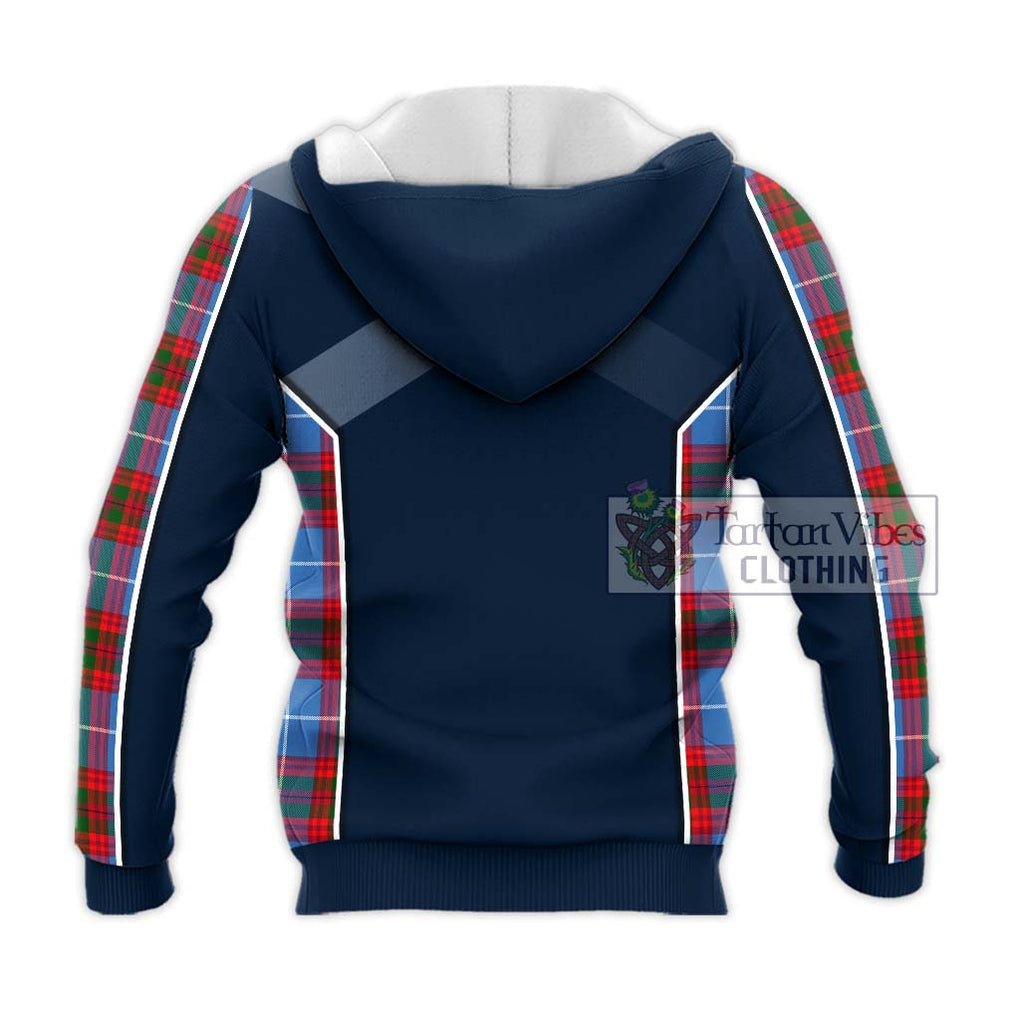 Congilton Tartan Knitted Hoodie with Family Crest and Lion Rampant Vibes Sport Style - Tartan Vibes Clothing