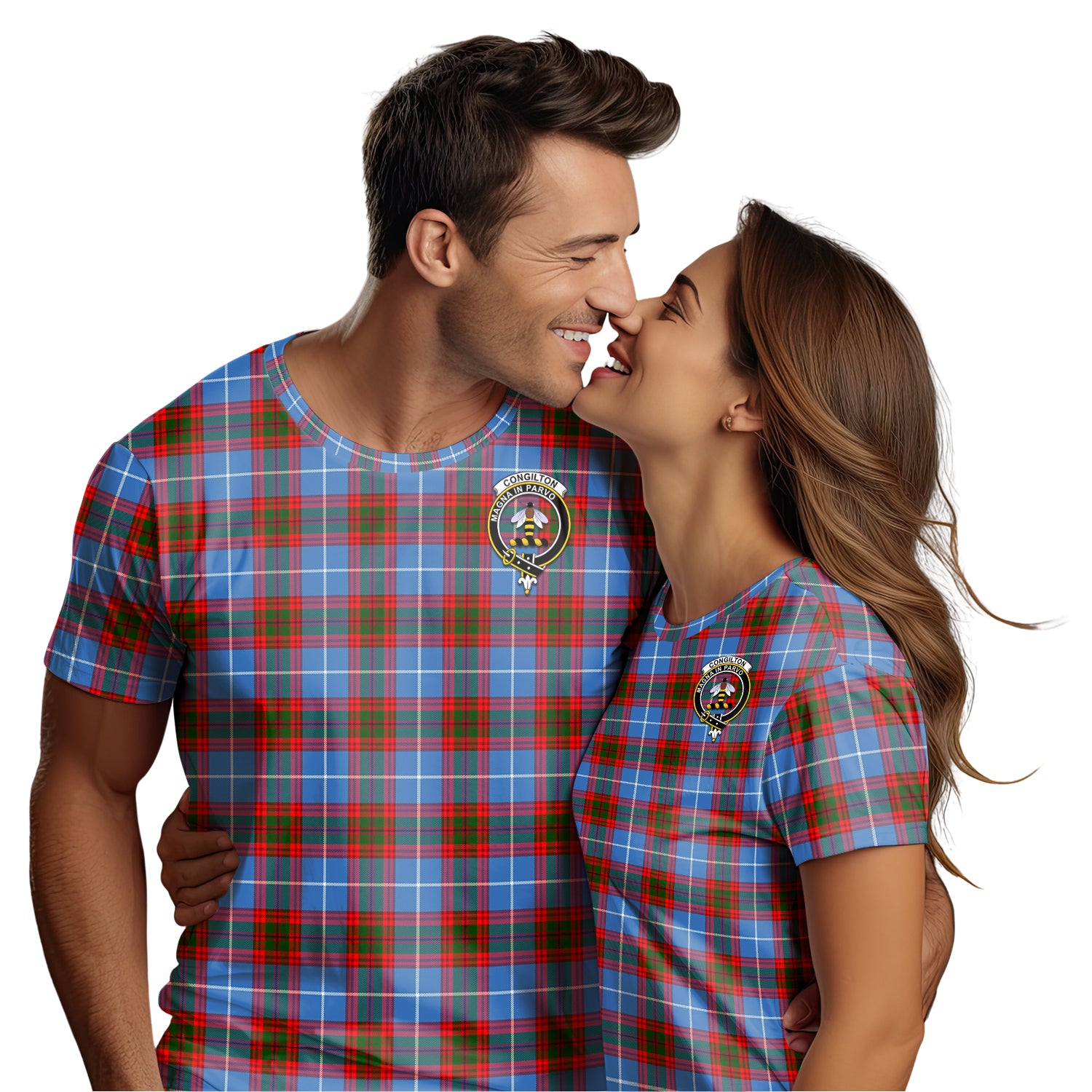 Congilton Tartan T-Shirt with Family Crest - Tartan Vibes Clothing