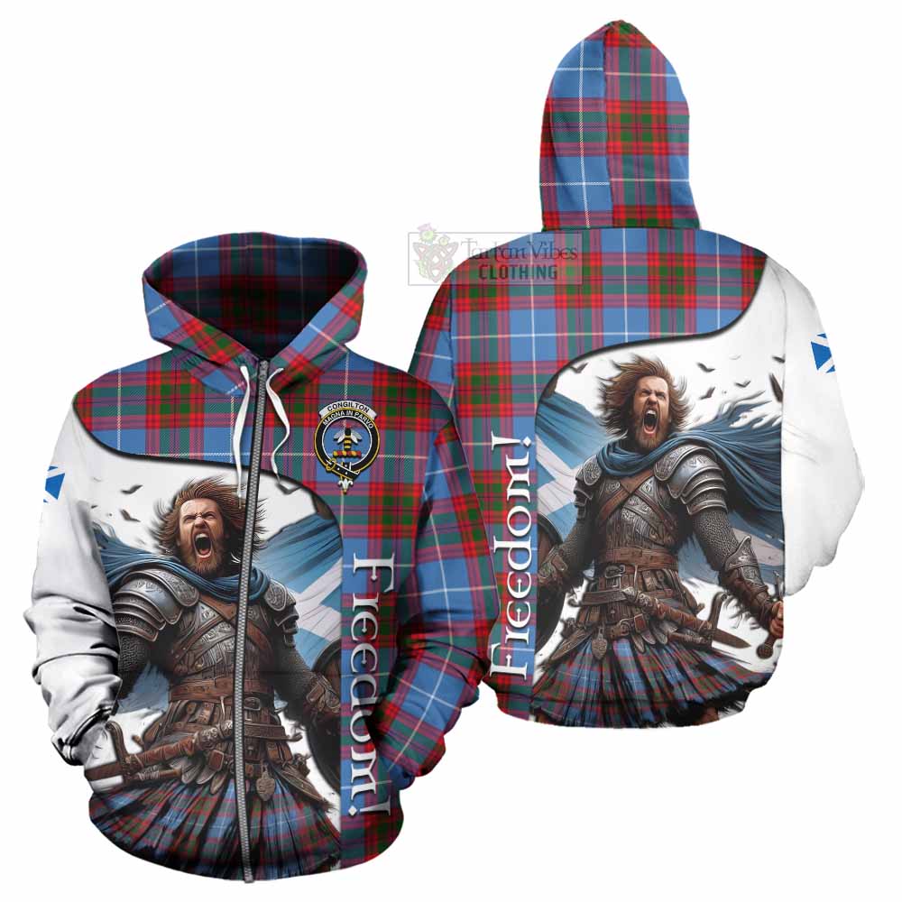 Tartan Vibes Clothing Congilton Crest Tartan Hoodie Inspired by the Freedom of Scottish Warrior