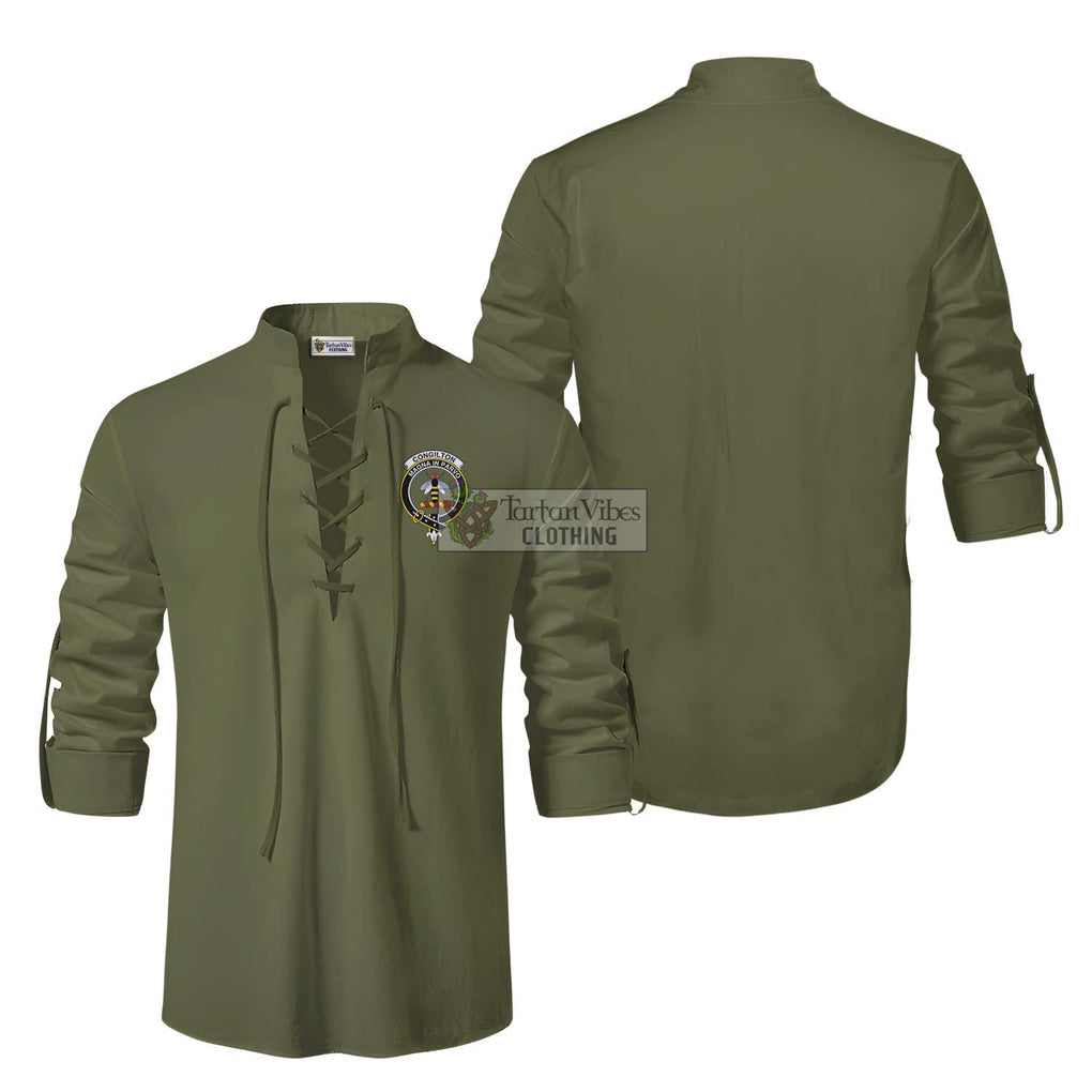 Congilton Clan Crest Ghillie Kilt Shirt Men Military Green - 2D-tartanvibesclothing