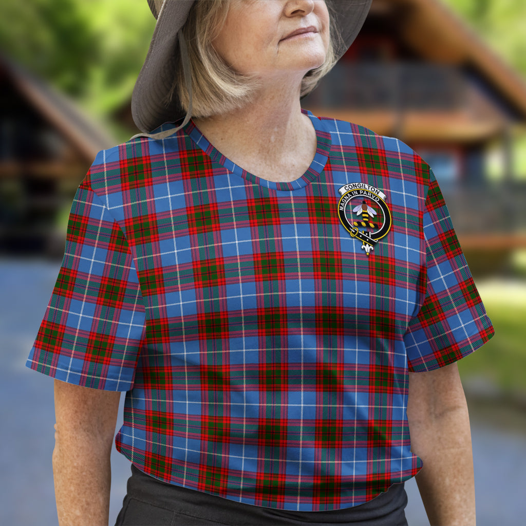 Congilton Tartan T-Shirt with Family Crest - Tartan Vibes Clothing