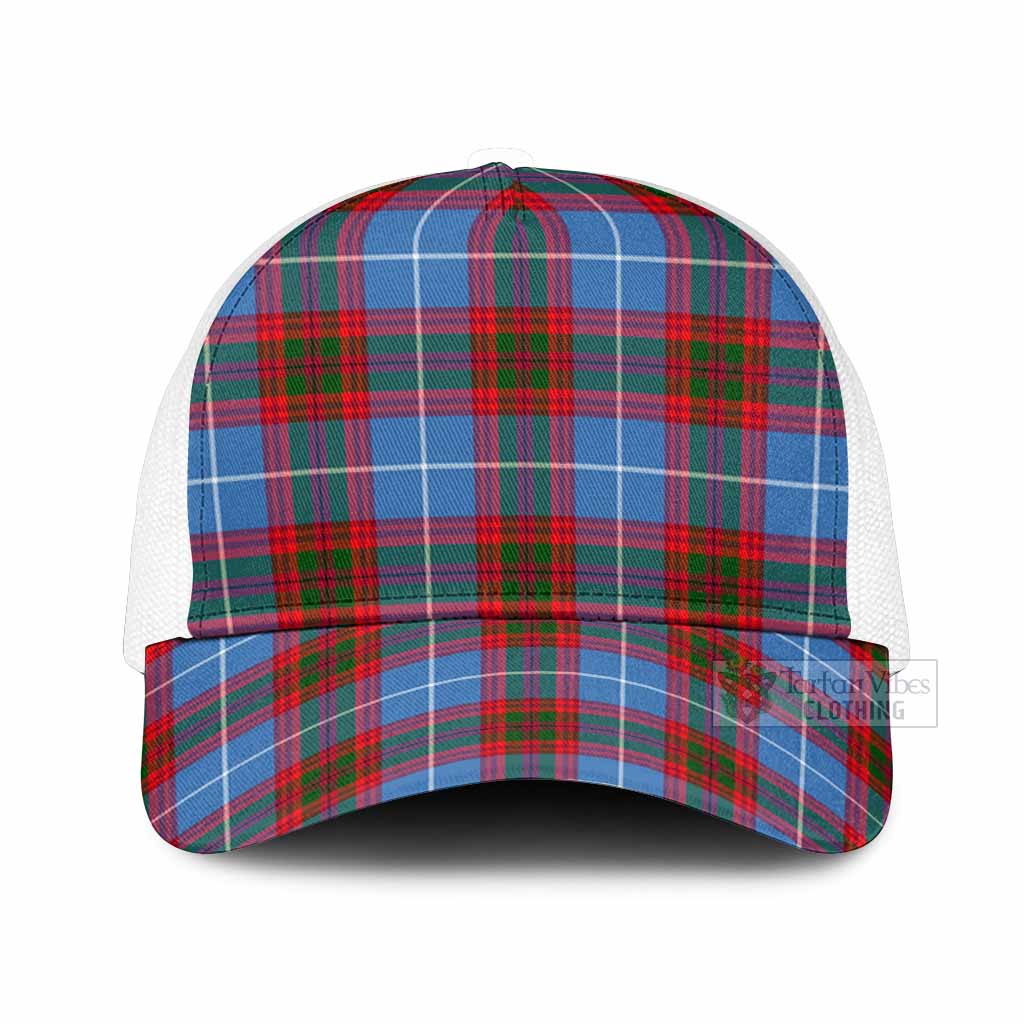 Congilton Tartan Mesh Trucker Cap One Size (Adjustable) White - Tartan Vibes Clothing