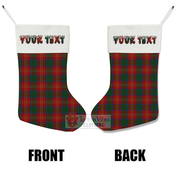 Connolly Tartan Christmas Stocking with Personalized Text