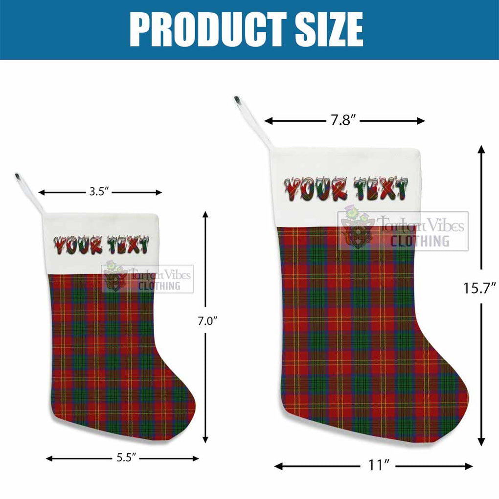 Tartan Vibes Clothing Connolly Tartan Christmas Stocking with Personalized Text