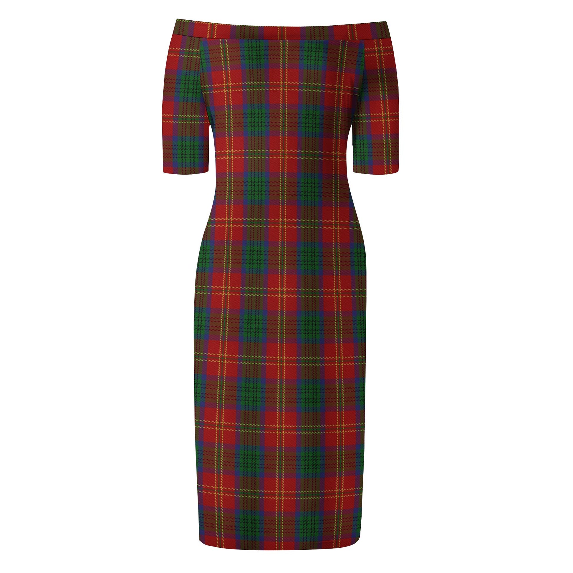 Connolly Dress Tartan Off Shoulder Lady Dress - Tartanvibesclothing