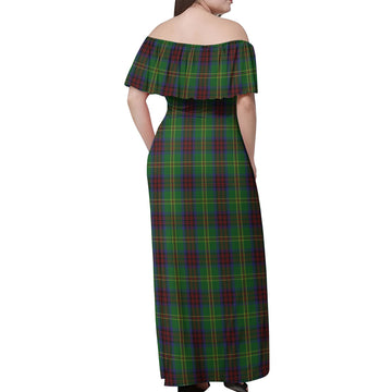 Connolly Hunting Tartan Off Shoulder Long Dress