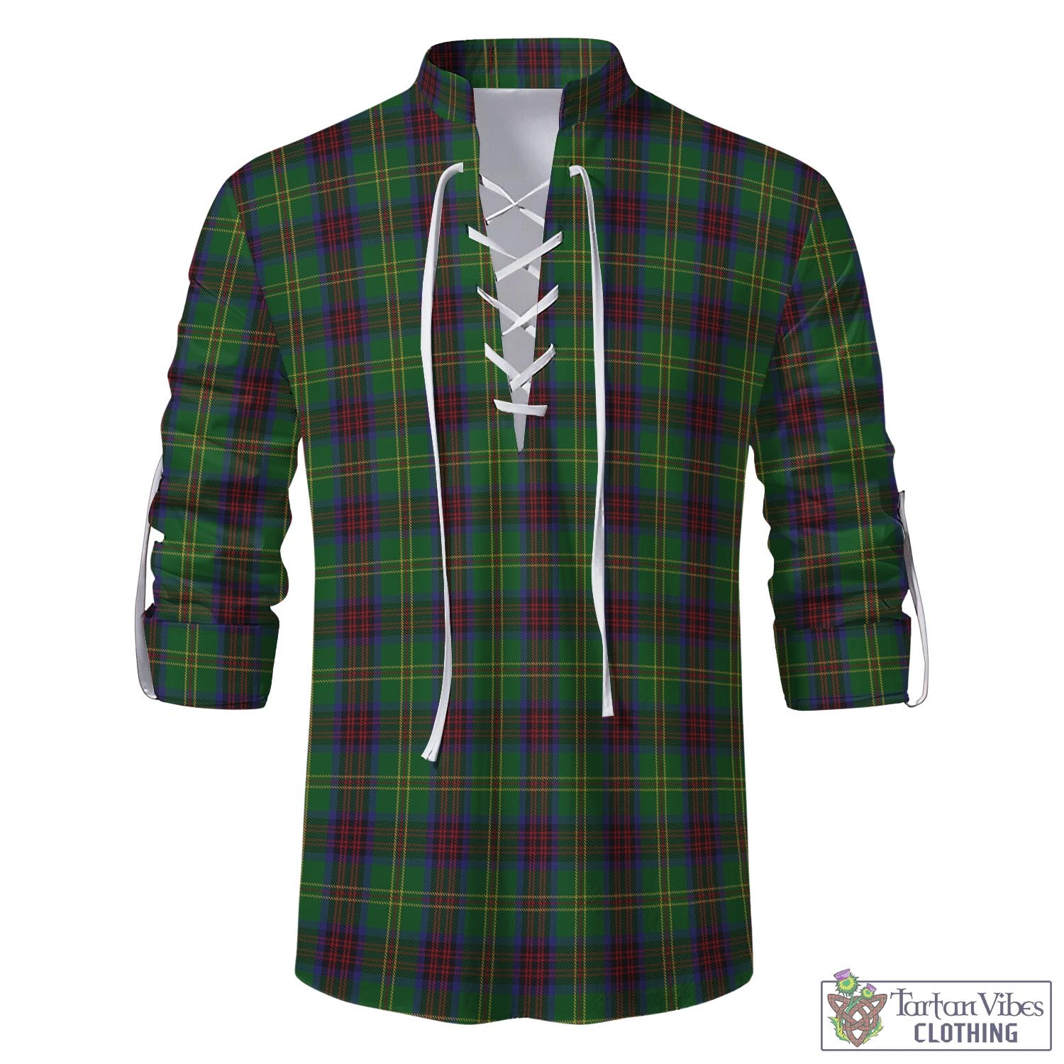 Tartan Vibes Clothing Connolly Hunting Tartan Men's Scottish Traditional Jacobite Ghillie Kilt Shirt