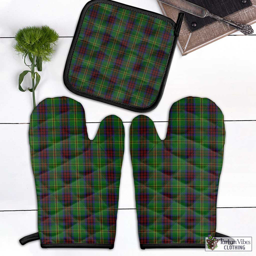 Connolly Hunting Tartan Combo Oven Mitt & Pot-Holder Combo 1 Oven Mitt & 1 Pot-Holder Black - Tartan Vibes Clothing