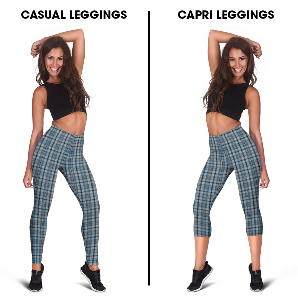 Conquergood Tartan Womens Leggings Capri Leggings - Tartan Vibes Clothing
