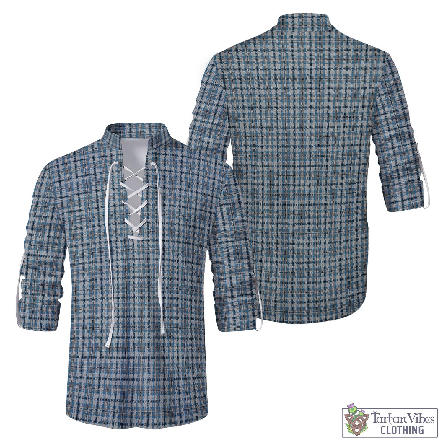 Tartan Vibes Clothing Conquergood Tartan Men's Scottish Traditional Jacobite Ghillie Kilt Shirt