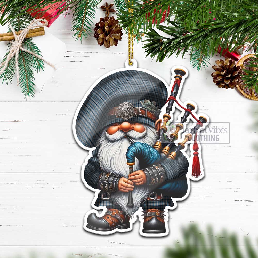 Tartan Vibes Clothing Conquergood Tartan Badpiper Gnome Christmas Ornament