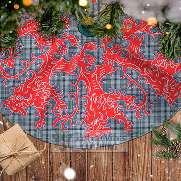 Conquergood Tartan Christmas Tree Skirt Lion Rampant Style