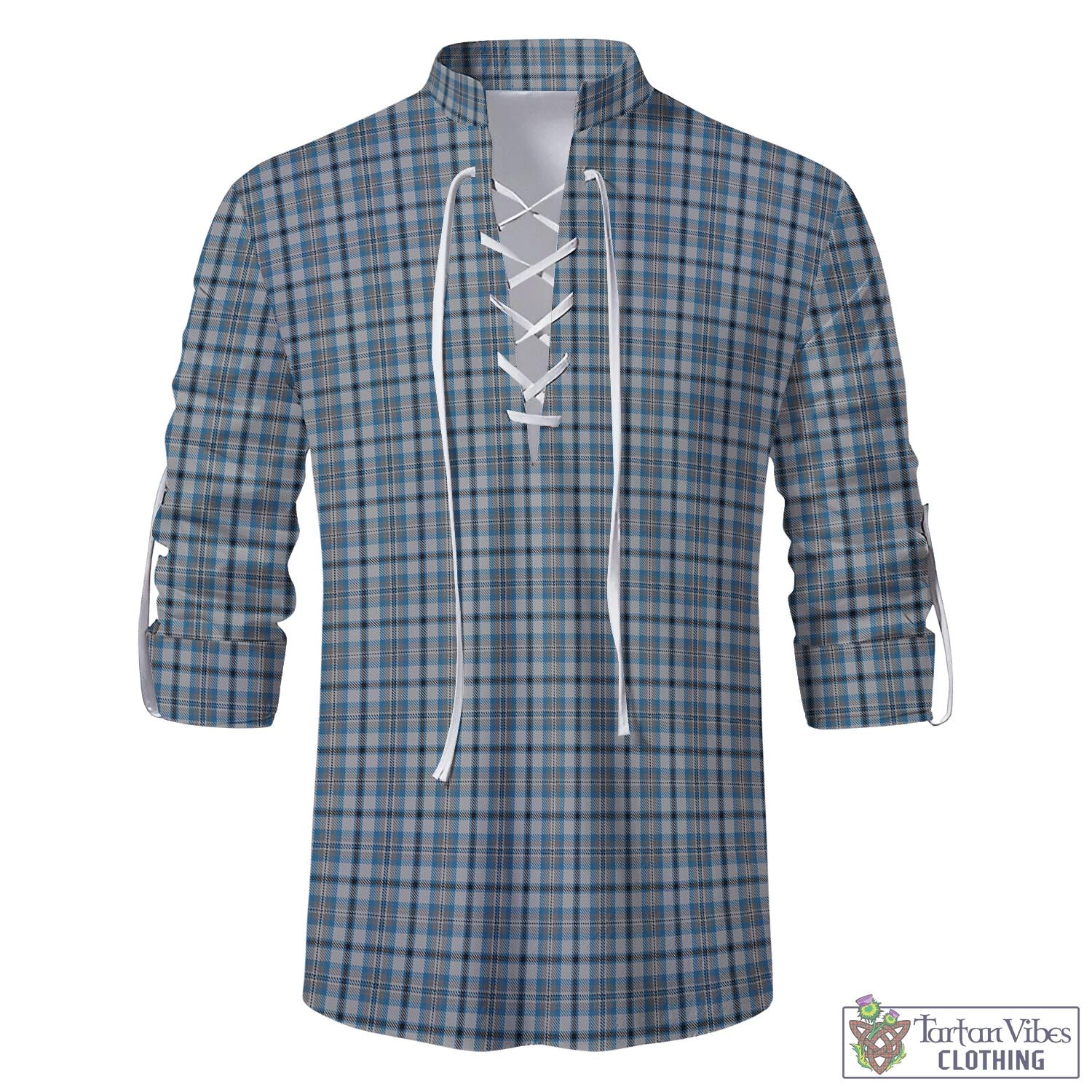 Tartan Vibes Clothing Conquergood Tartan Men's Scottish Traditional Jacobite Ghillie Kilt Shirt