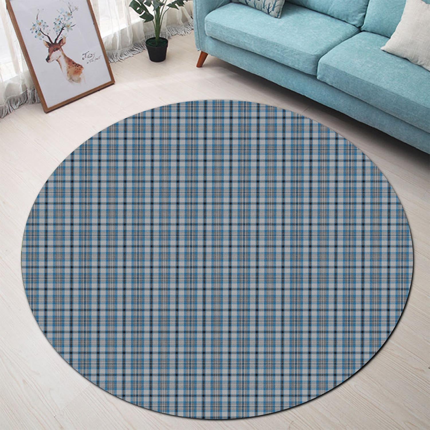 Conquergood Tartan Round Rug - Tartanvibesclothing