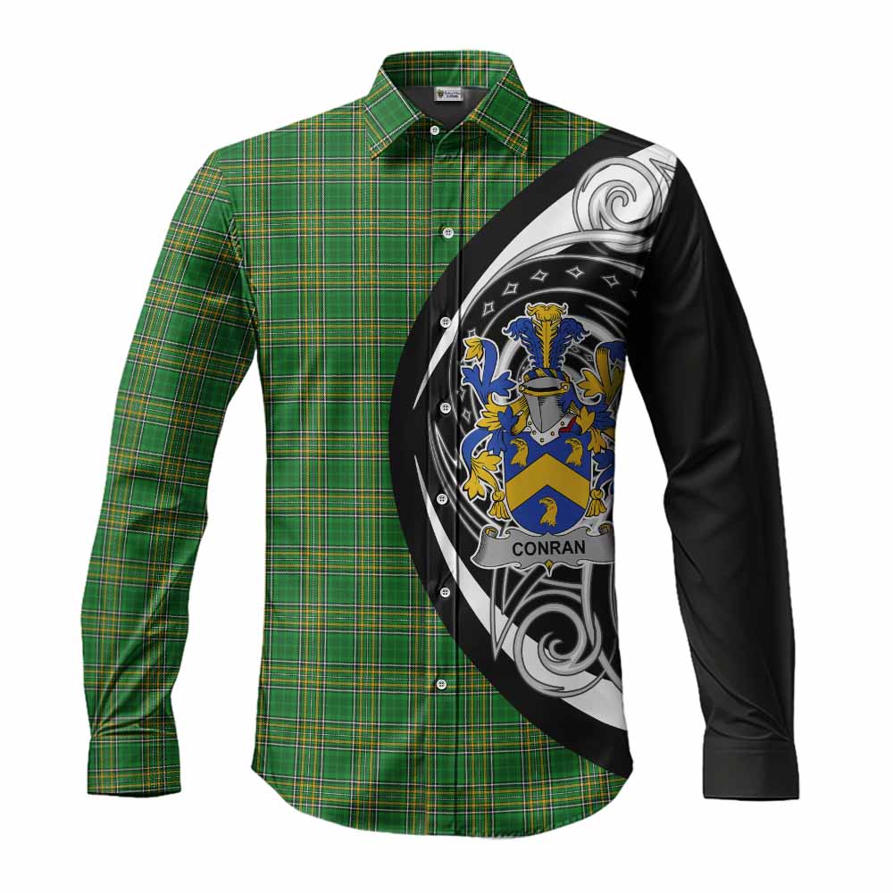 Conran Irish Clan Long Sleeve Button Shirt Celtic Circle Style Men's Shirt S - Tartan Vibes Clothing