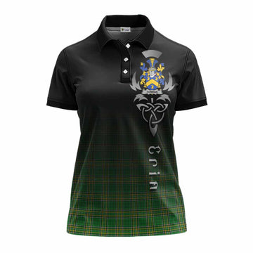 Conran Irish Clan Women's Polo Shirt with Coat of Arms Erin Go Bragh Celtic Inspired Women - Tartan Vibes Clothing