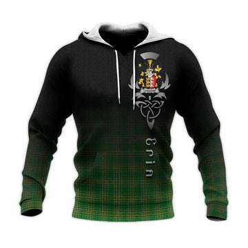 Considine Irish Clan Knitted Hoodie with Coat of Arms Erin Go Bragh Celtic Inspired Unisex Knitted Pullover Hoodie - Tartan Vibes Clothing