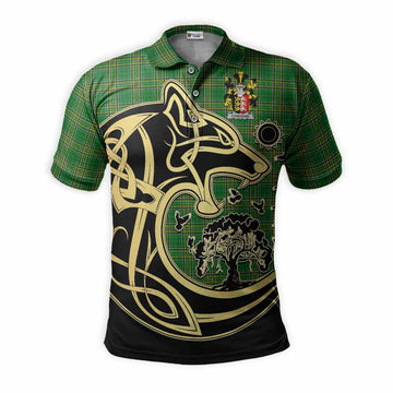 Considine Irish Tartan Polo Shirt with Coat of Arms Celtic Wolf Style Kid - Tartan Vibes Clothing