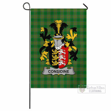 Considine Irish Clan Tartan Flag with Coat of Arms