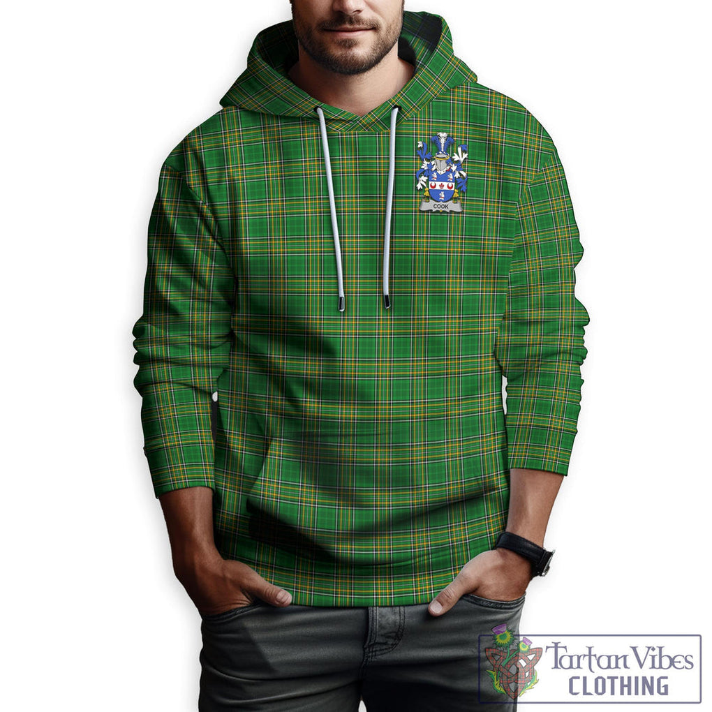 Tartan Vibes Clothing Cook Ireland Clan Tartan Hoodie with Coat of Arms