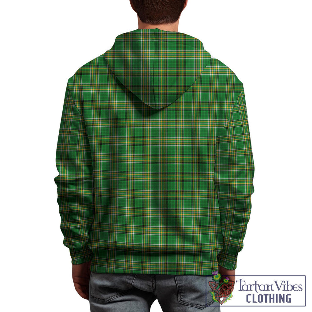 Tartan Vibes Clothing Cook Ireland Clan Tartan Hoodie with Coat of Arms