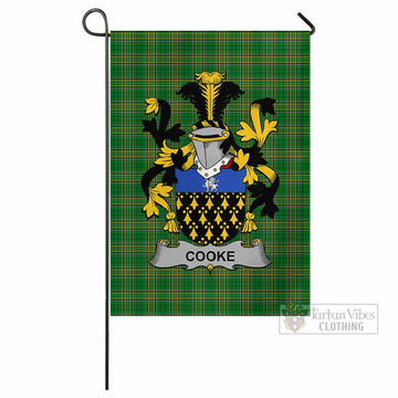 Cooke Irish Clan Tartan Flag with Coat of Arms