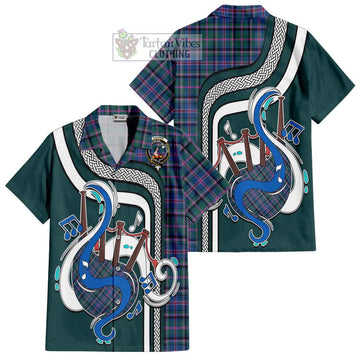 Cooper Tartan Short Sleeve Button Shirt with Epic Bagpipe Style