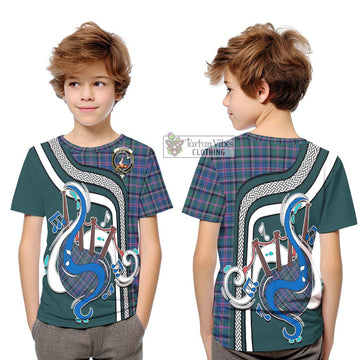 Cooper Tartan Kid T-Shirt with Epic Bagpipe Style