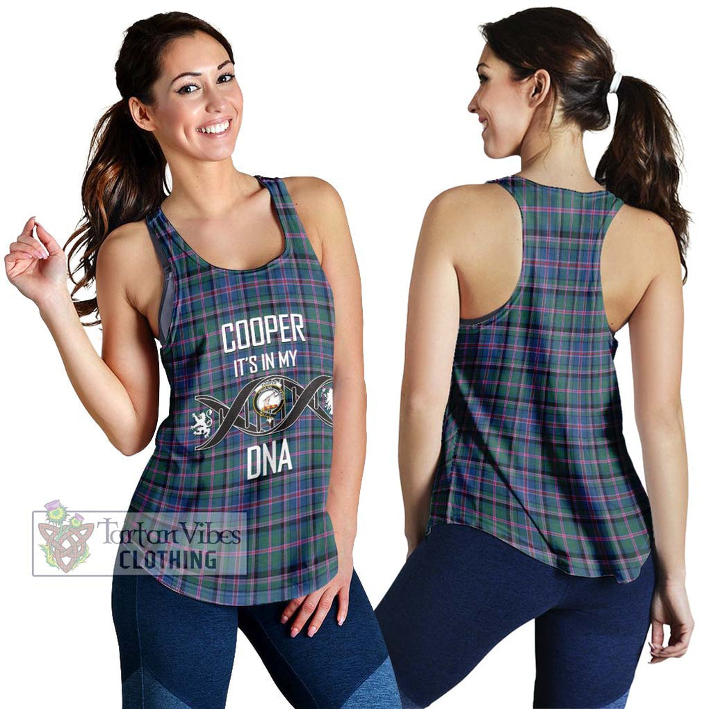 Cooper Tartan Women's Racerback Tanks with Family Crest DNA In Me Style 4XL - Tartanvibesclothing Shop