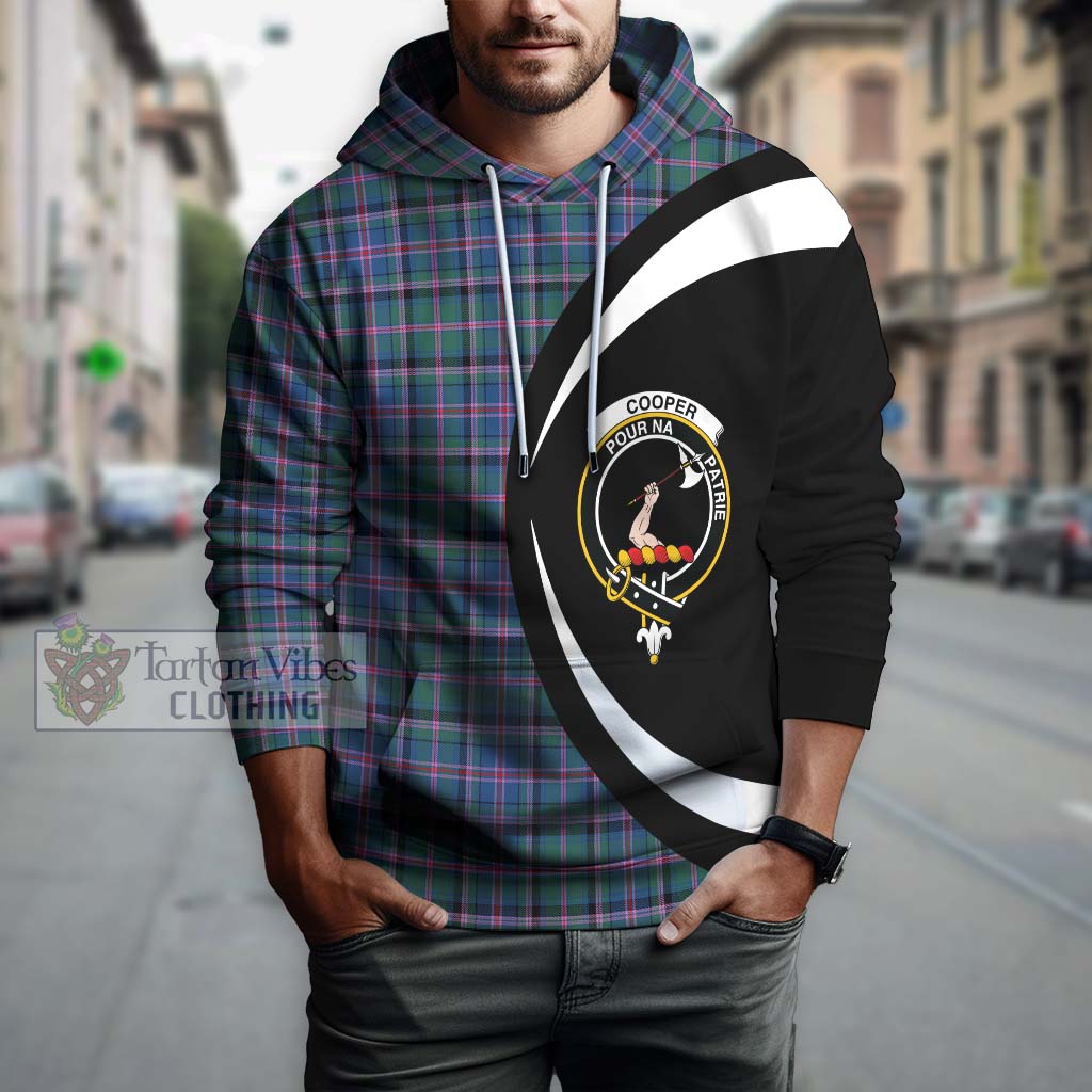 Tartan Vibes Clothing Cooper Tartan Hoodie with Family Crest Circle Style