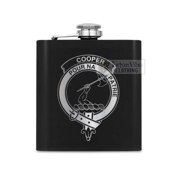 Cooper Crest Hip Flask Set 7oz Black Stainless Steel with A Gift Box