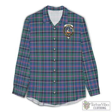 Cooper Tartan Women's Casual Shirt with Family Crest