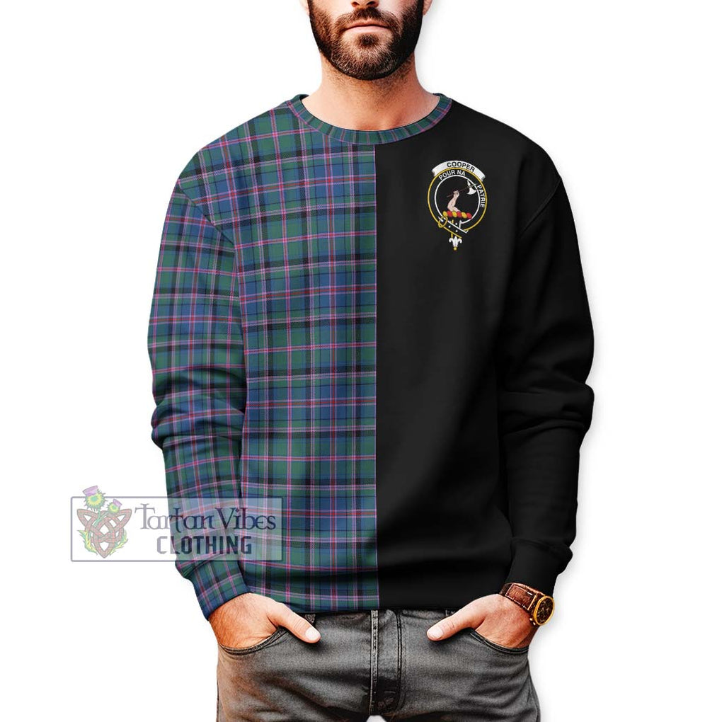 Cooper Tartan Sweatshirt with Family Crest and Half Of Me Style Unisex - Tartanvibesclothing Shop