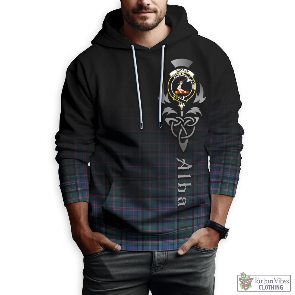 Tartan Vibes Clothing Cooper Tartan Hoodie Featuring Alba Gu Brath Family Crest Celtic Inspired